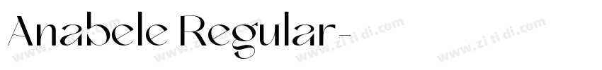 Anabele Regular字体转换
